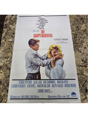 1964 The Carpetbaggers Movie Poster One Sheet George Peppard...